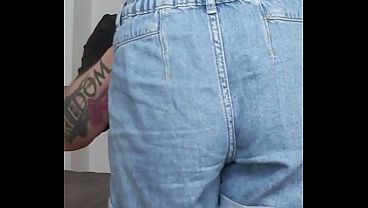 Candie Cross looks irresistible in those tight hot pants. Slowly peeling them off to reveal that tiny thong...