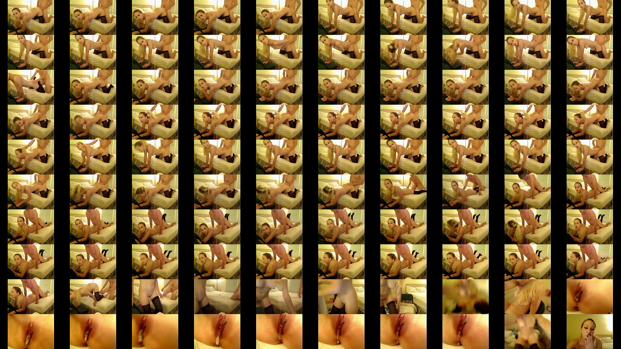 Amateur Blondie doggystyle fucked and creampied 预览图