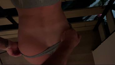 We got caught Fucking on a Balcony. Real couple Passionate Sex