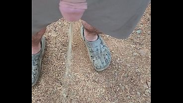 Pissing outside