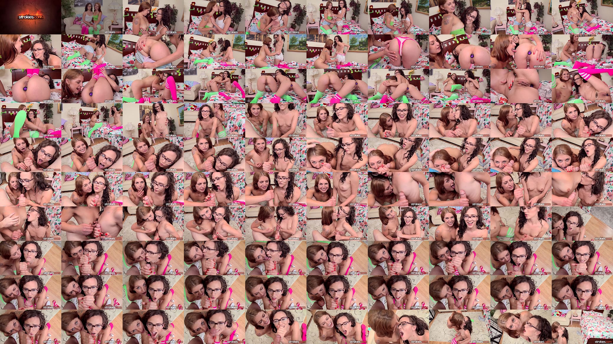 STROKIES Fallon West &amp; Alex More double POV handjob special 预览图