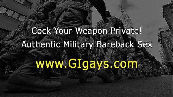 Gay soldier gets cumshot