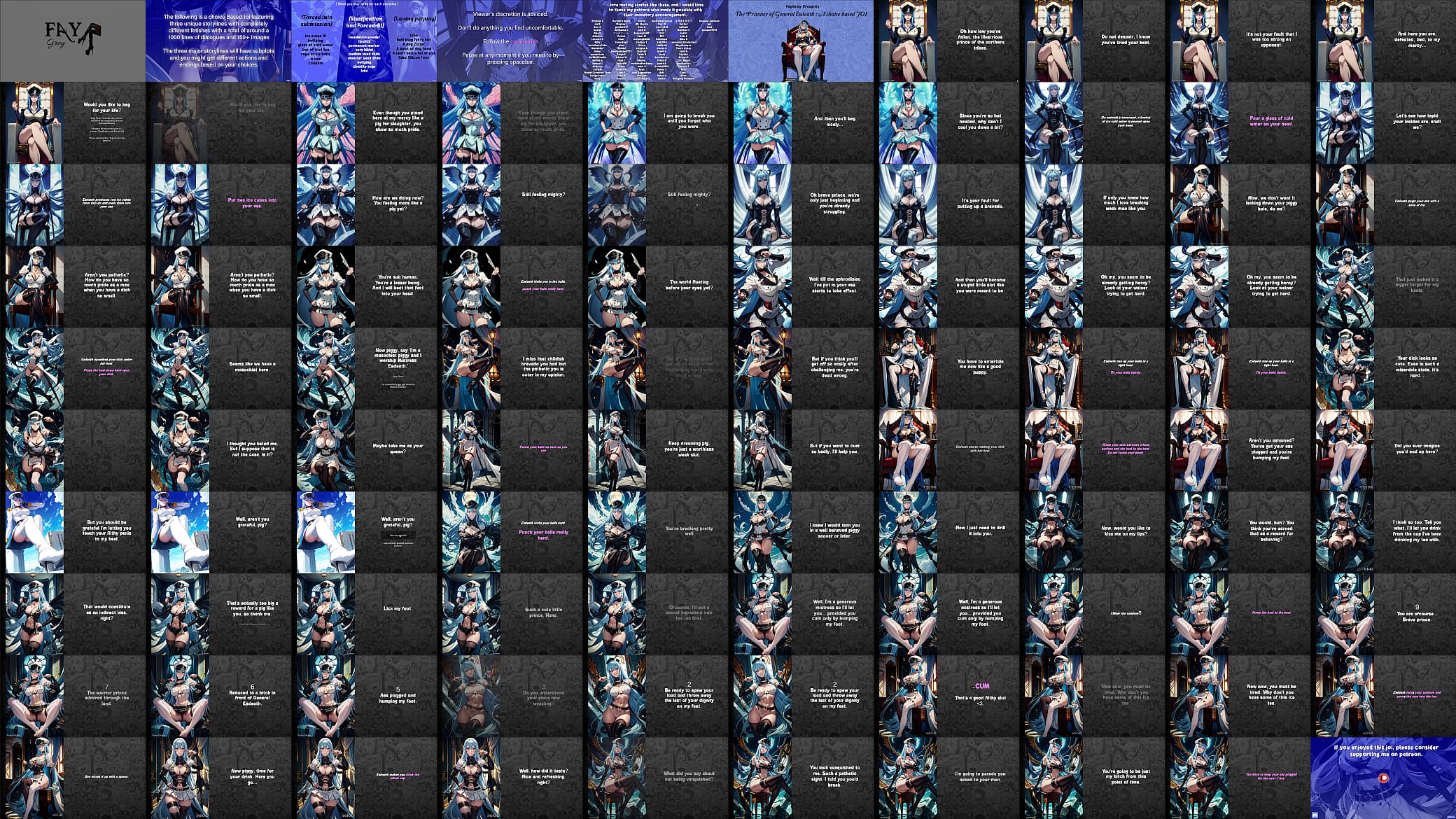 [FayGrey][GamePreview][The prisoner of General Esdeath : A choice based JOI : Into Submission] (Joi Cei Cbt Degradation Humilation Sissification Domination) 预览图