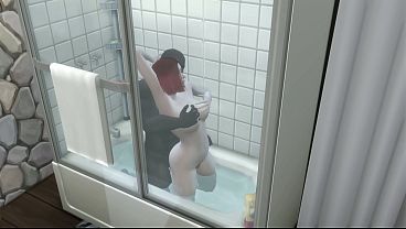 Sims 4 - Redhead caught in the shower