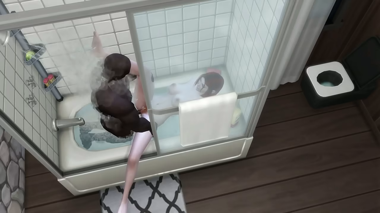 Sims 4 - Redhead caught in the shower