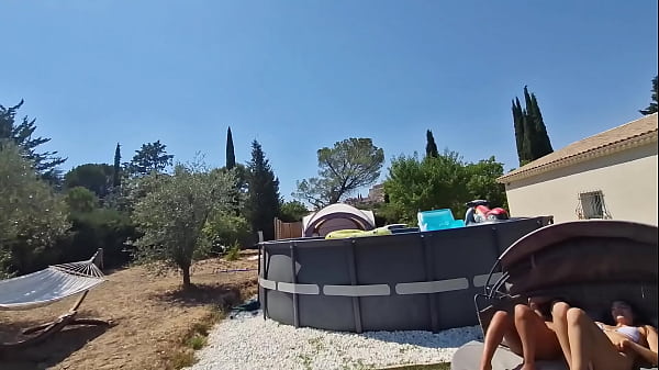 Two girlfriends very excited by the summer heat