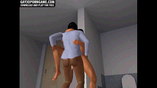 Two hot 3D hunks are giving eachother head in t...