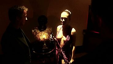 She flips it over so you can get a really good look at her clip piercing as she rides a...