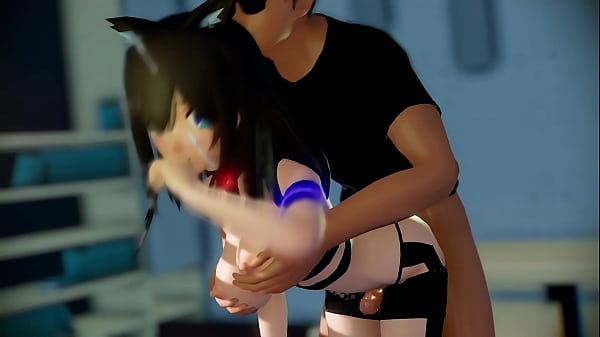 MMD Dance Kokoro-chan's first blowjob