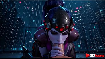 Dressed in a sexy, latex Black Widow cosplay costume, she surrendered herself completely to me on the building's rooftop.[AI]