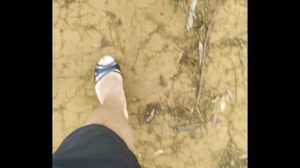 walking in clogs in the park