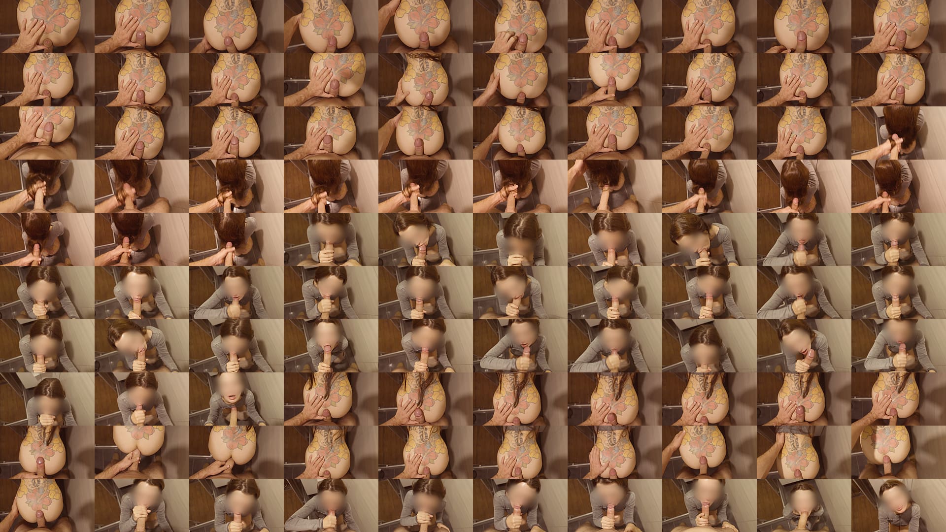 A beautiful brunette subtly sucks a guy&#039;s big cock in a hotel 预览图