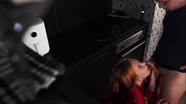 Stepmom gives me a blowjob instead of food