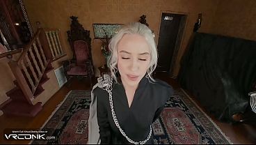 VR Conk: Skinny Blonde Daenerys Targaryen Sucks And Fucks In Game of Thrones Cospaly Parody pt.1