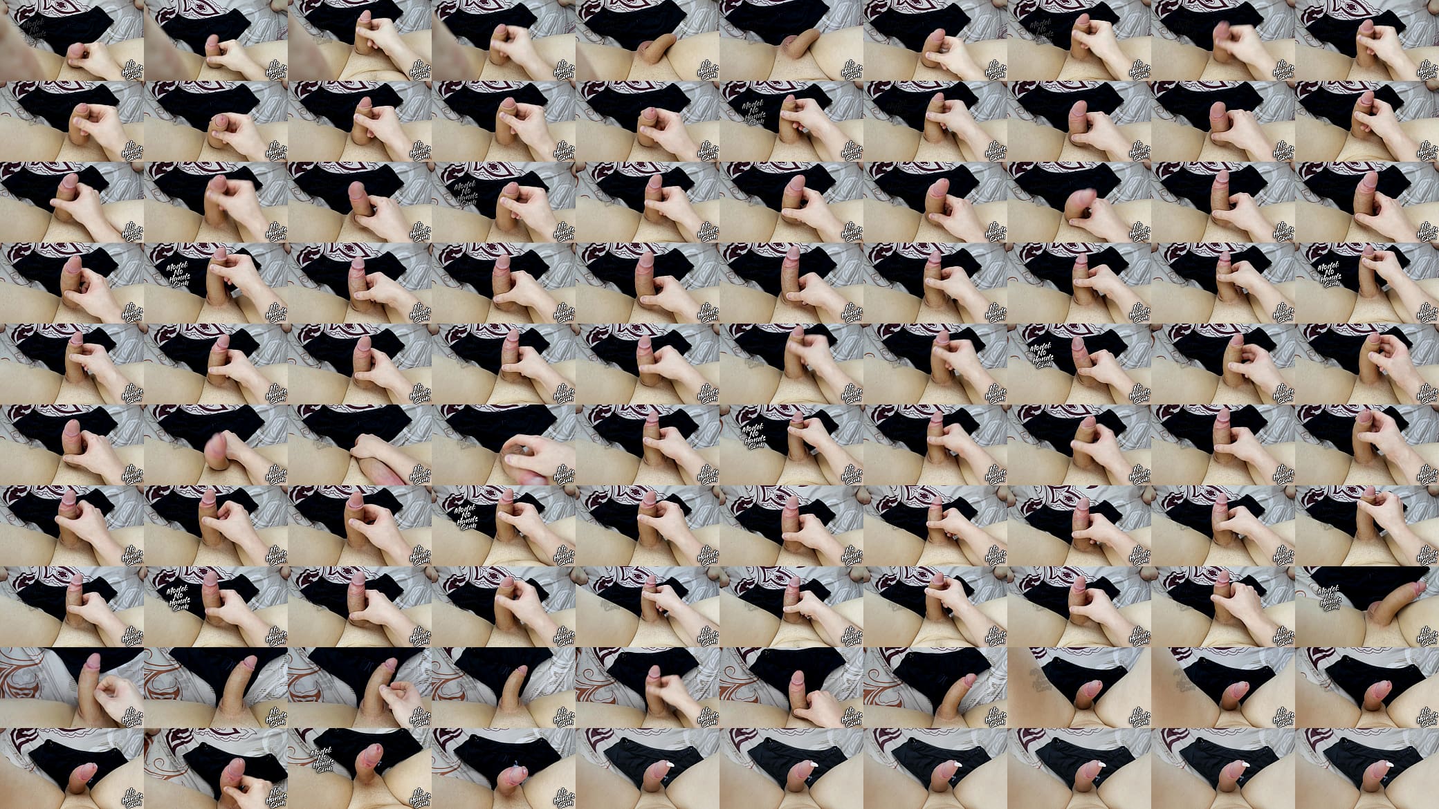 Big Cock Does Not Help Hands When Ejaculating, Black Panties Of A Fan Are All In Sperm 预览图