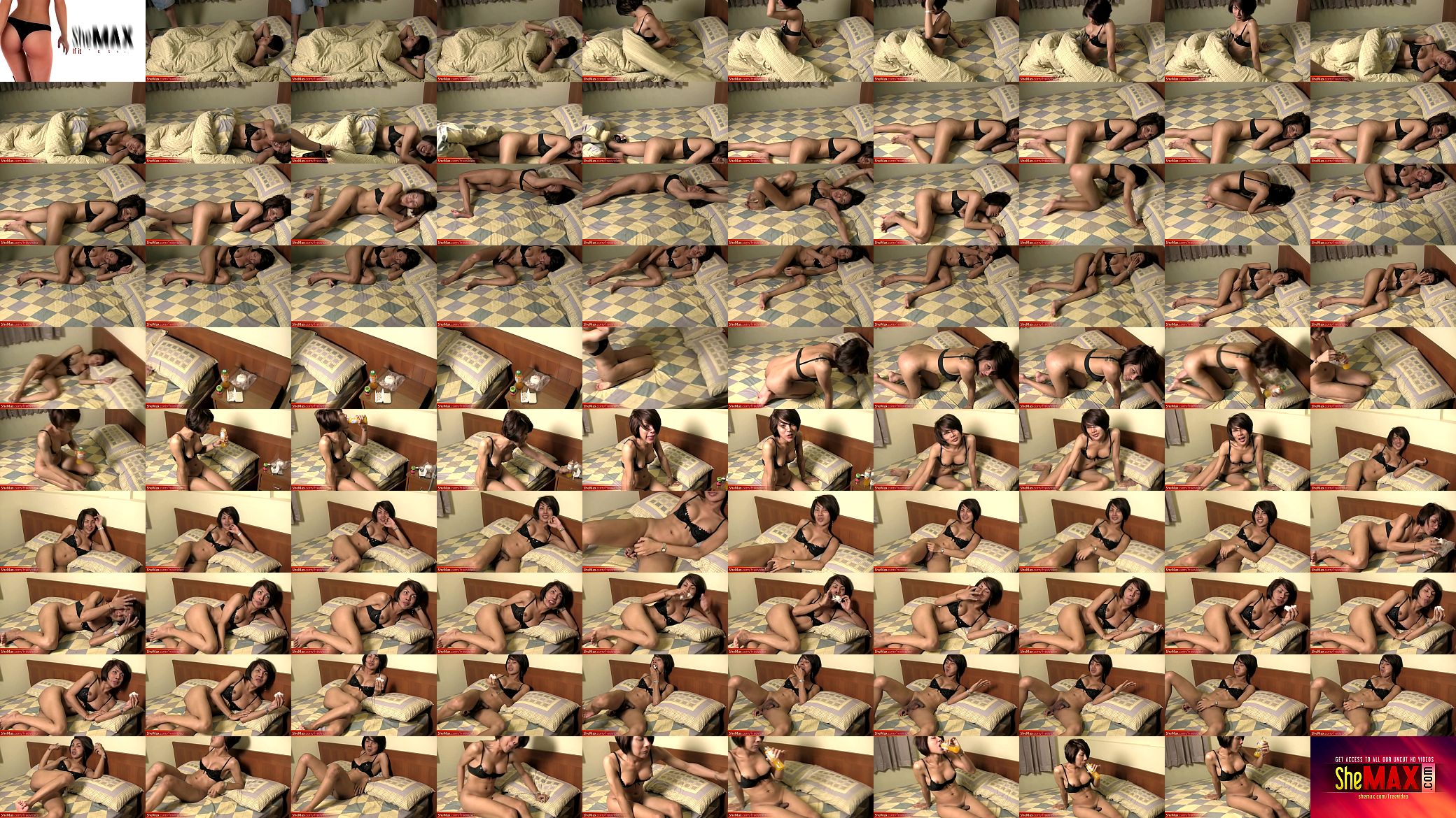 Puffy nipples sleepy ladyboy wakes up and teases the camera 预览图