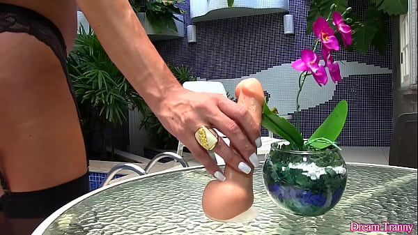 A Dildo Up The Ass Makes Sexy Tgirl Erika Lee Cum