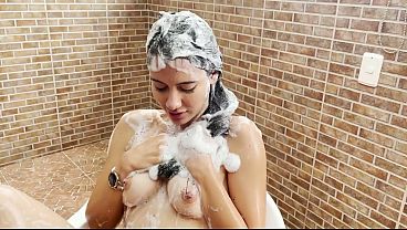 Shower, perfect breasts, perfect pussy - Ambar Prada
