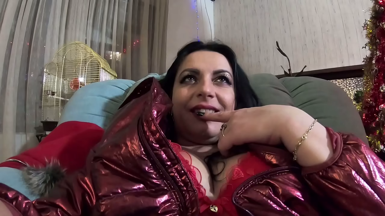 POV Close-Up Masturbation in Red Downjacket &ndash_ Dirty Talk &amp_ Pussy Play