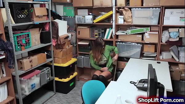 Shoplifter babe fucked by store officer