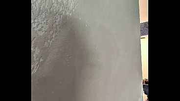 A nosy neighbor spies on me while I'm taking a shower and ends up fucking me hard and cumming all over me