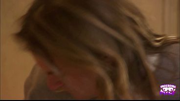 Two good looking mature people having an amazing fun time in the office