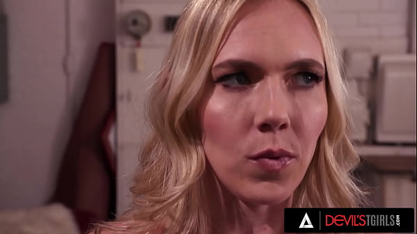 DevilsTGirls Trans Babes In Lingerie Sandwich Fuck Their BFF's pussy