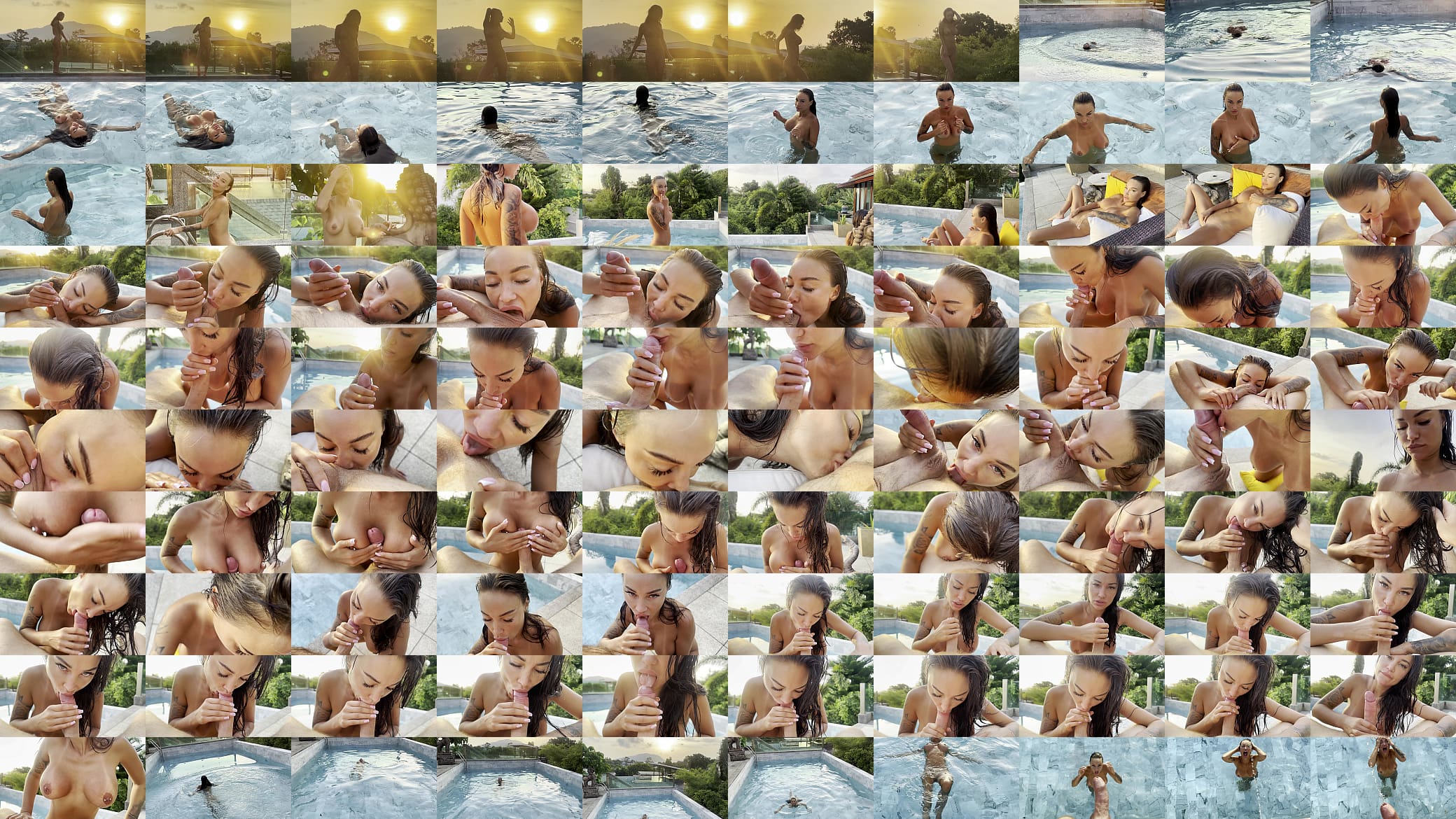 Monika Fox Blowjob, Rimming and Golden Shower In Pool Against Sunset (Free) 预览图