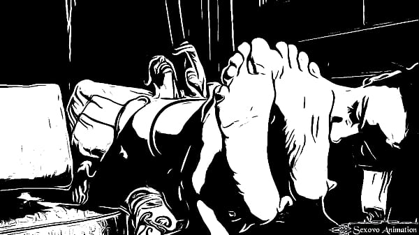 cartoon tiny girl worships huge woman feet