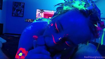 Fucking Melanie Sugar under a blacklight