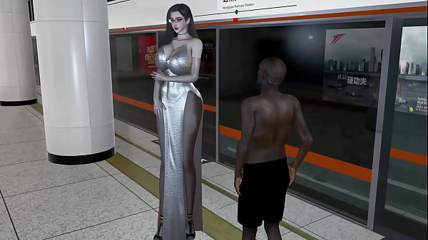 3D big boobs Asian milf singer got fucked in public