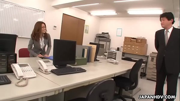 Sexy Asian secretary sucks president's cock to a yummy mouthful