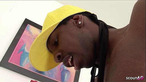 Curvy Black Ebony Bitch with Big Ass and natural Saggy Tits give sloppy Deepthroat to Monster Cock before Hard Fuck