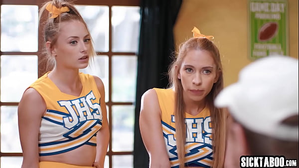 Kyler Quinn and hot Khloe Kapri want to blow your whistle coach so guy fucked two horny cheerleaders