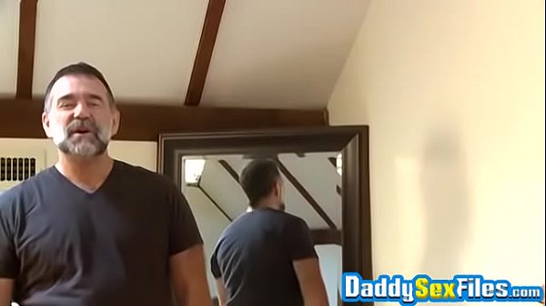 Mature gay guy receives sloppy blowjob before a...