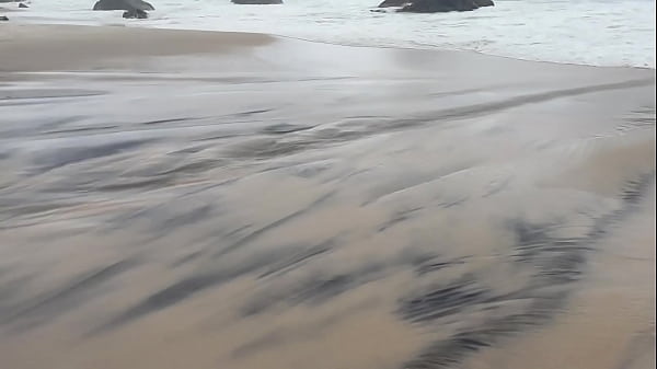 Hot amateur video giving to two young guys on the nudist beach