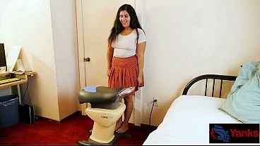 Busty Miel Mounts Fitness Machine And Lets It Satisfy Her Needy Pussy