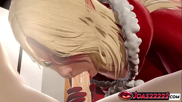 Christmas Elf Making Hottes Blowjob For Big Dick On A Bed 3D Animation Porn