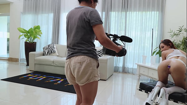Behind the Scene from Young slut Giih Spanic showing her prolapse and swallowing 4 big loads after intense Dap 0% Pussy