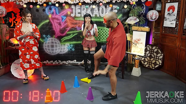 JERKAOKE Vanessa Vega trains her ninja students in the way of cock