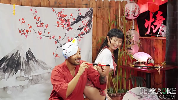 JERKAOKE Vanessa Vega trains her ninja students in the way of cock