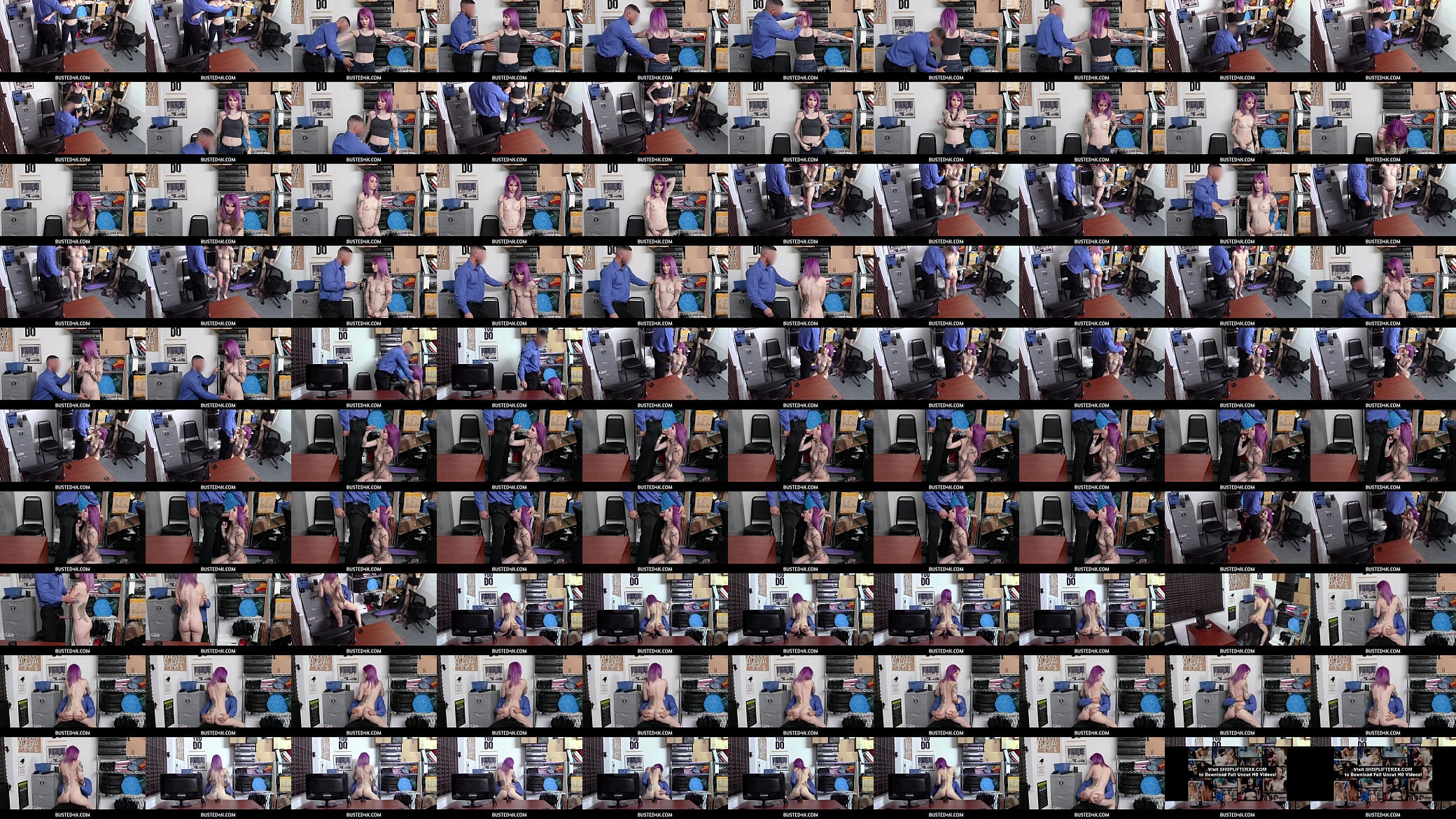 Busted4K  -  Pinked haired Val Steele with pierced nipples fucked a cop to avoid jail 预览图