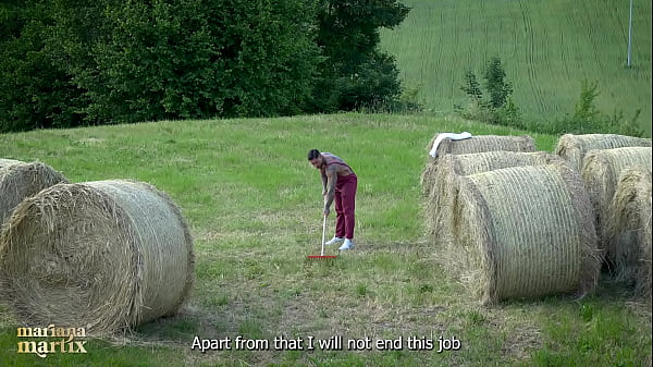 Latina cuckold fucks her farmer outdoors before her husband arrives - Mariana Martix