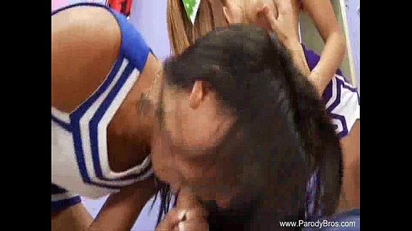 Four Cheerleader Orgy During Halftime