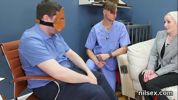 Slutty cutie was brought in butthole loony bin for awkward therapy