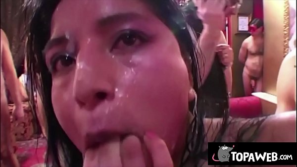 Swingers orgy with the Facial Festival