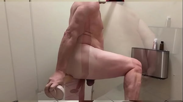 Mitchibitionist - Public toilet dildo exhibitio...
