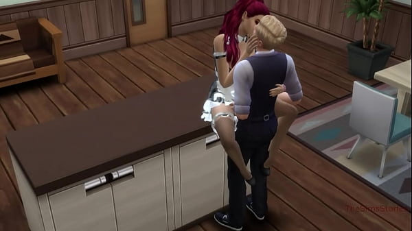 Sims 4, real voice, husband cheating with young maid next to resting wife