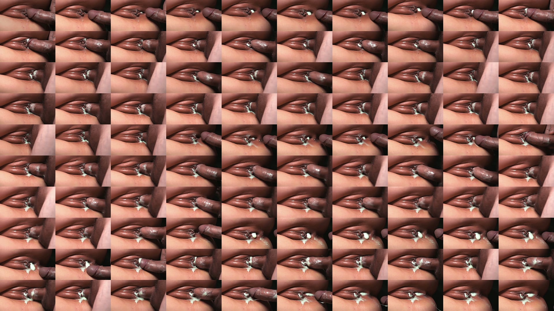 Slow motion I cum inside her pussy and fuck her until I cum a second time, whipping up that cream 预览图