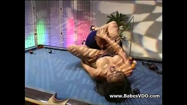 Busty Blonde fucking on Billard table